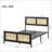 Bed Frame with Headboard, Bohemian Platform Bed Frame with Strong Metal Slats Support, No Box Spring Needed, Noise-Free Design-1430768398-1430768402