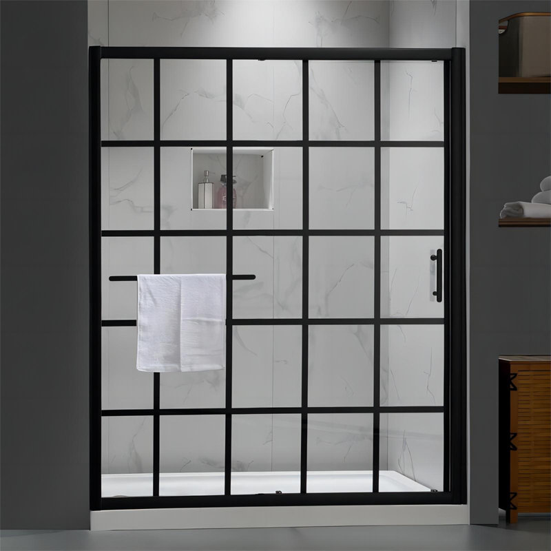 Porte de douche coulissante encadrée l 60 "x H 72"
