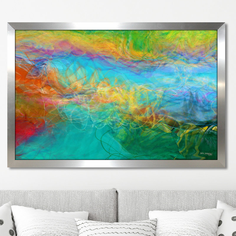«Across the Way», reproduction d'art, H 21,5 po x l 27,5 po x P 0,75 po, Encadrement argenté
