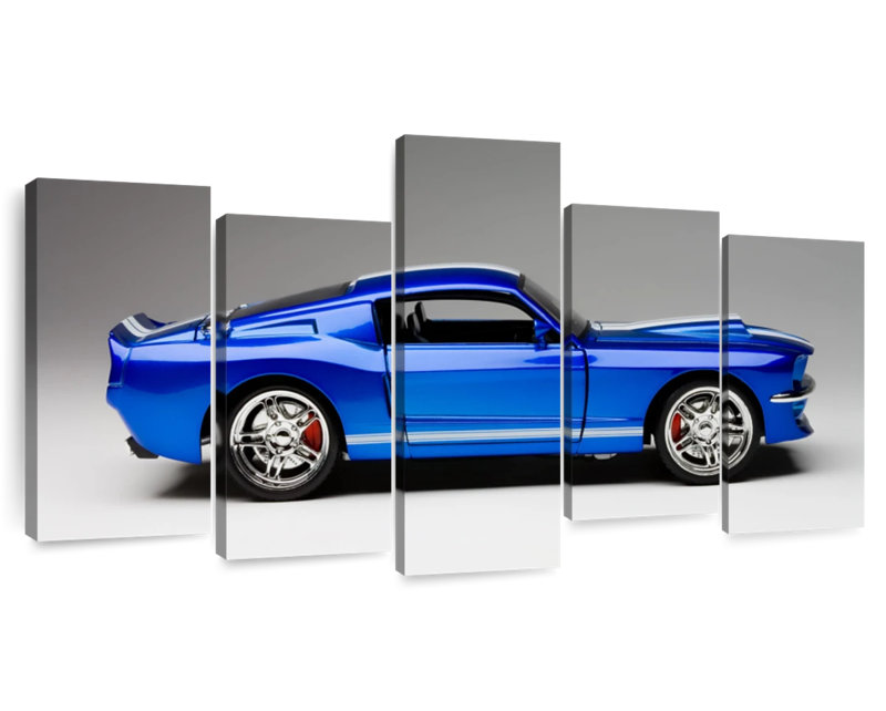 Mehar Old Blue Sports Car, 48" H x 94" W