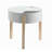 Bodfish White & Natural Round End Table