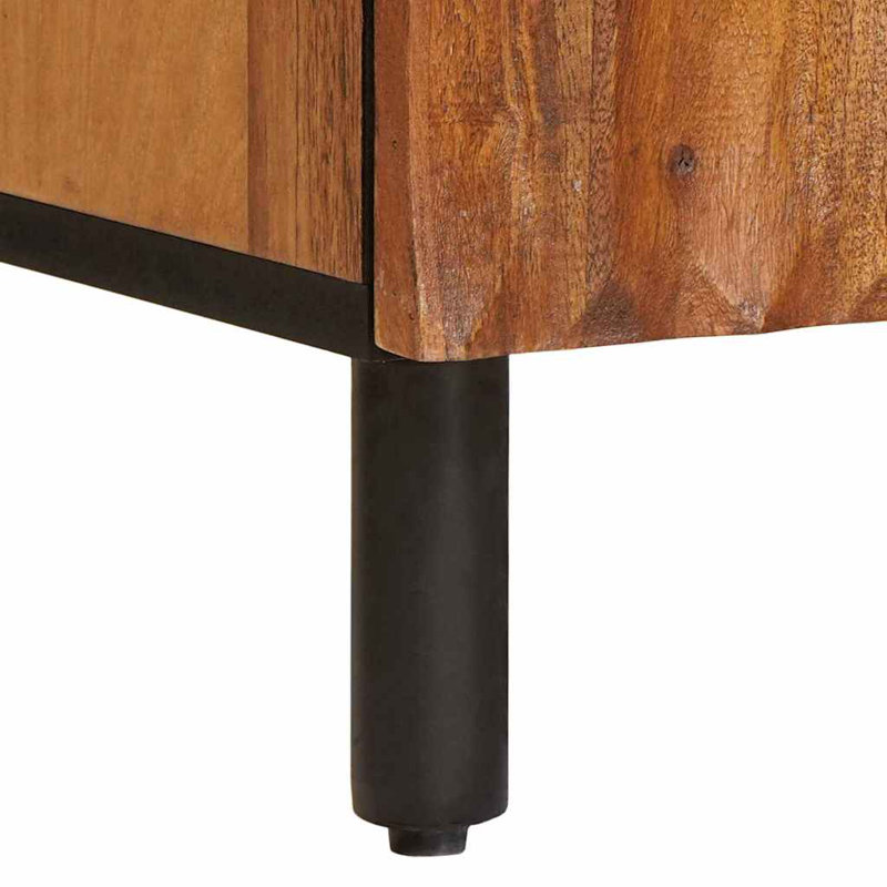 Solid Wood Standard Accent Cabinet, Acacia Brown