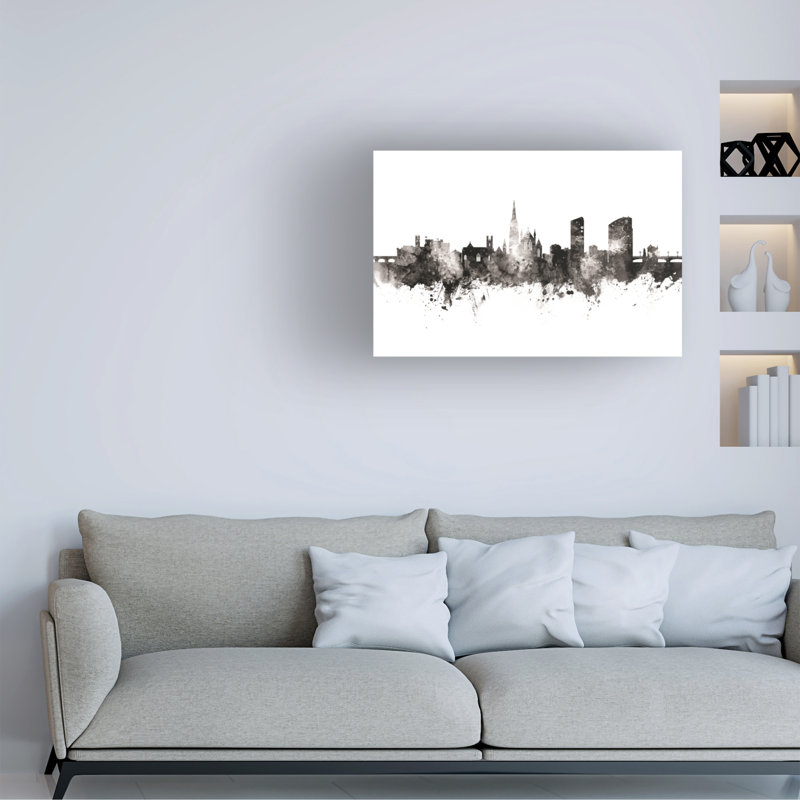 «Limerick Ireland Skyline», art de Michael Tompsett, H 12 po x l 19 po x P 2 po