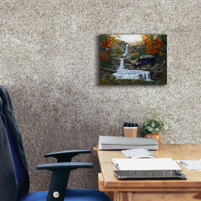 Black Bear Falls par Crista Forest - peinture sur toile tendue
