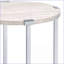 Chêne blanc industriel Table basse en chrome - Robuste, spacieuse pour le salon