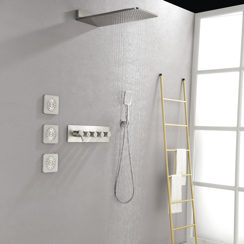 All-In-One Kit with Rough in-Valve, Brushed Nickel