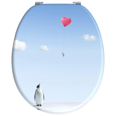 Soft-Close Toilet Seat 44 X 38 Cm MDF Board