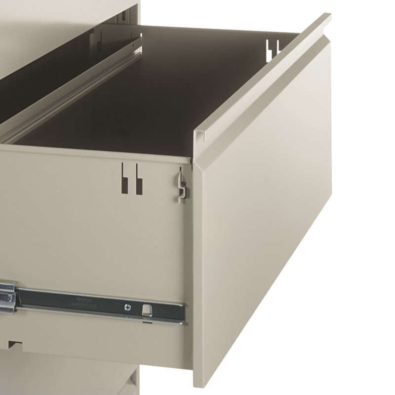 Putty Steel 4-Drawer Lockable Lateral File Cabinet