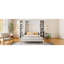 Grand lit escamotable avec bureau et bibliothèque, blanc-496324009