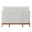 Ivory Chenille Sectional Sofa W/4 Pillows