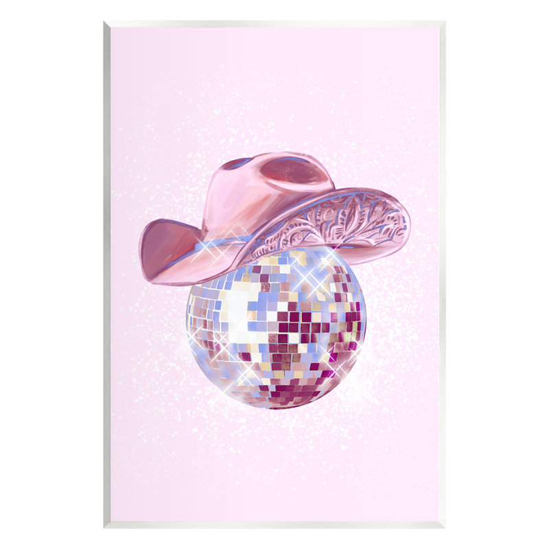 Az-602-Glam Pink Disco Cowgirl par Ziwei Li, H 15 po x l 10 po x P 0,5 po