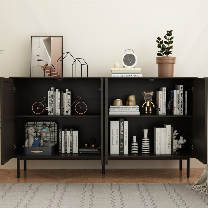 Buffet de cuisine moderne moderne en bois noir