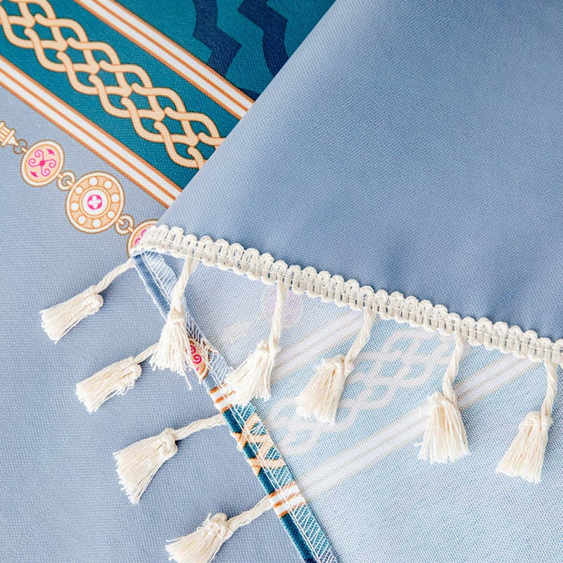 Nappe géométrique à franges, L 79 po