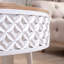 Table basse ronde avec rangement - table d'appoint relevable de 31,5 po, mobilier de salon Boho