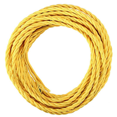 Harber 2Core Twisted Vintage Coloured 0.75Mm Braided Fabric Flexible Electrical UK Lighting Wire Cable