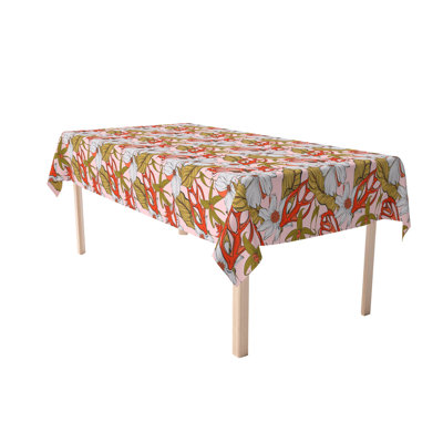 Rectangular Tablecloth, 100% Cotton, Floral 228