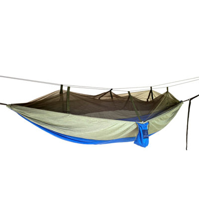 Hamac de voyage Hidden Wild avec moustiquaire - 2,97 m - Bleu