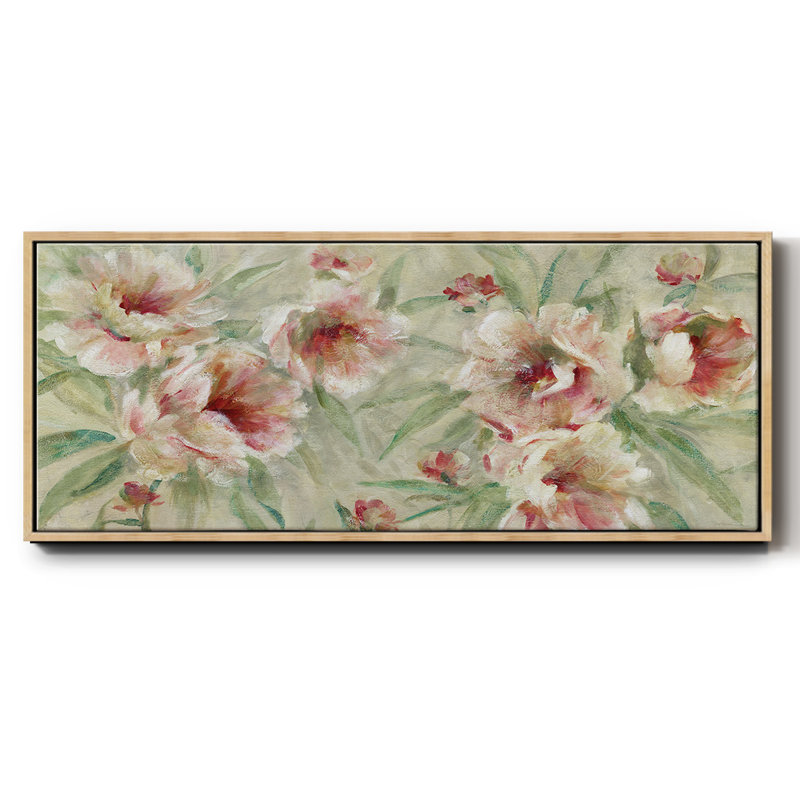 Pivoine plaisir - toile encadrée, H 8 po x l 20 po