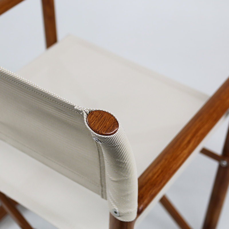 Campaign Folding Armchair, Teak/Sand