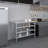 Stainless Steel Table With Three Undershelves-117042551