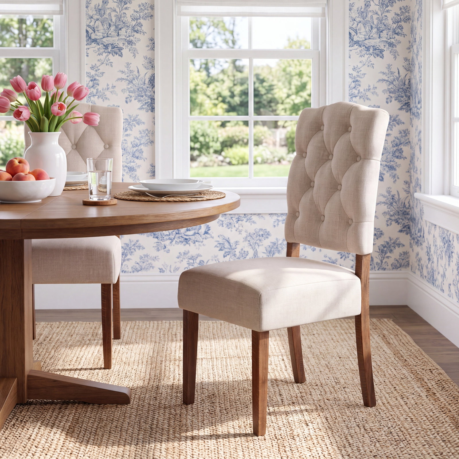 Bianca Parsons Dining Chair, Medium Brown