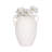 Textured Table Vase Jar With Two Handles for Home Decor - Ceramic Tall Flower Vase for Tabletops and Living Room Accent - White-695959176