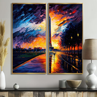 Colorful Washington Monument - Traditional Wall Art 2 Pieces