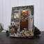 Mini fond de chevalet illuminé Home for Christmas 8x6