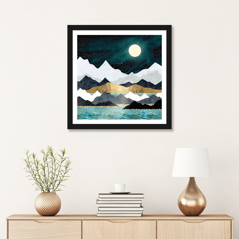 « ocean stars » par spacefrog designs-print, H 16 po x l 16 po x P 1 po, Papier avec cadre noir