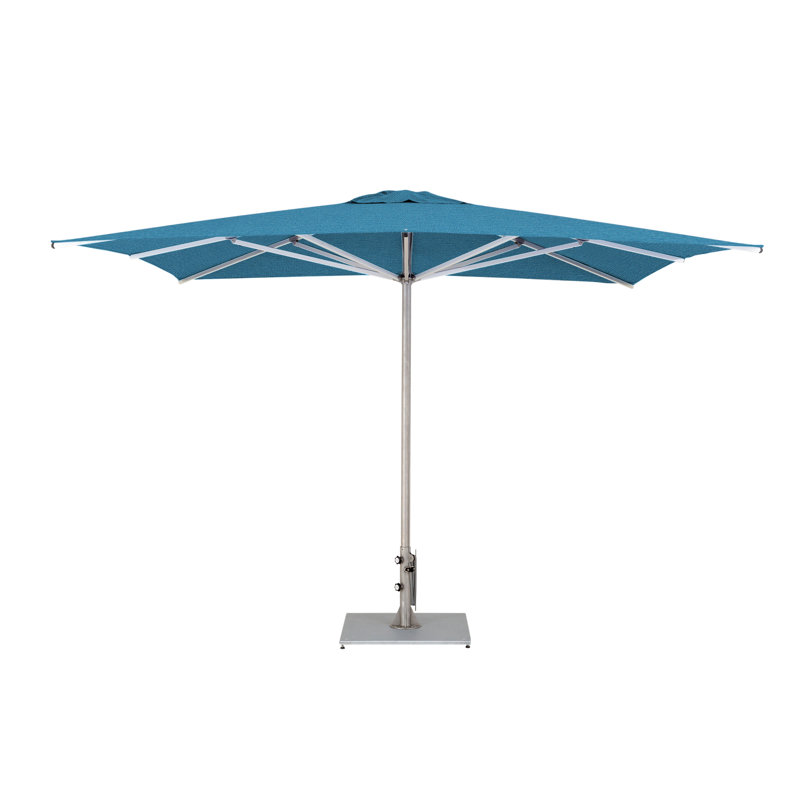 Storm 10' Square Umbrella, Double Stack Metal Plate, Mineral Blue