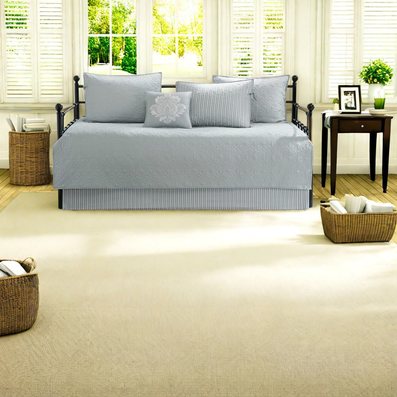 Ensemble de literie en coton gris de qualité supérieure, conception réversible pour une maison confortable
