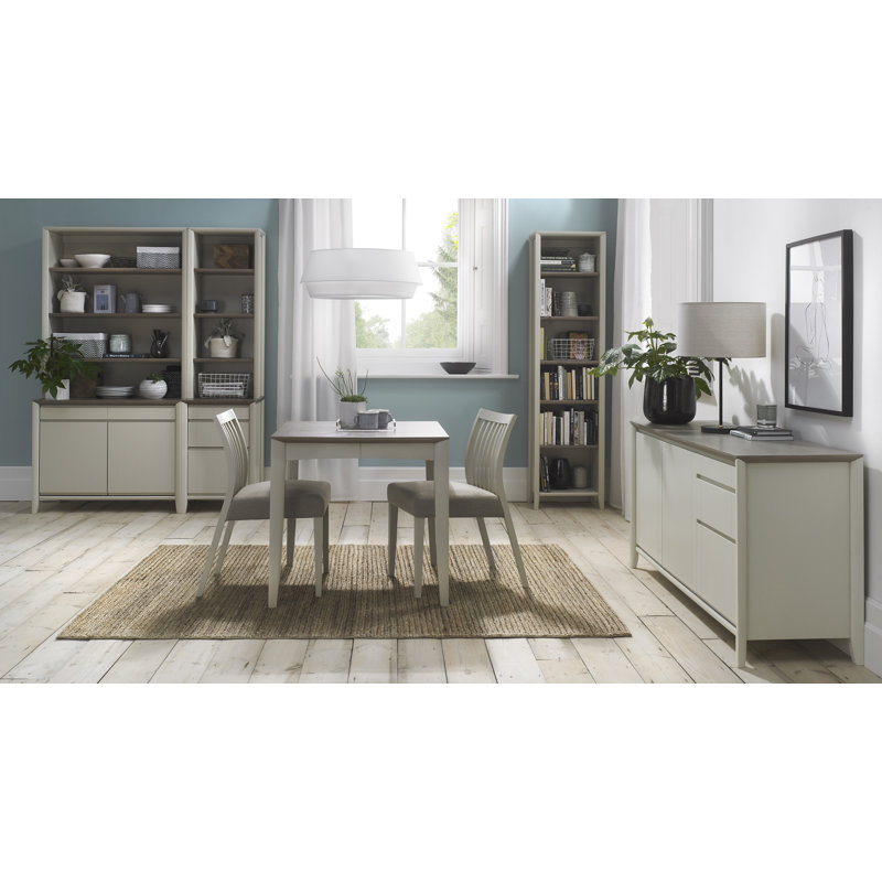 Izzie Rectangular Dining Table, Ivory, Beige,  H77 x L80 x W80cm