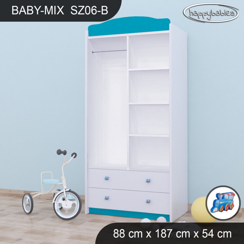 Baby 2 Door Wardrobe, Blue
