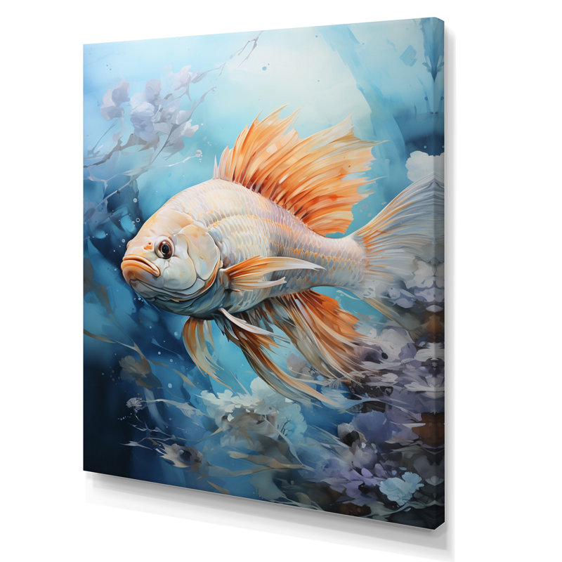 " Fishing Majestic Catch ", 40" H x 30" W x 1.5" D, Wrapped Canvas