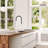 Spring Neck Standard Kitchen Faucet with Dual-Function spray head and Deck Plate-88382379