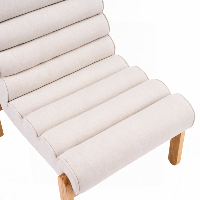 Fauteuil d'appoint Fluffy, Beige + naturel