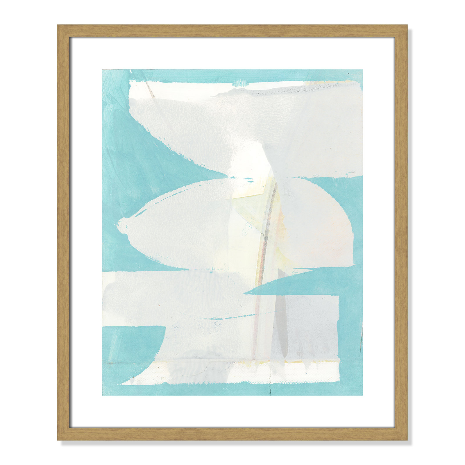 Nara "Carve I" Painting, 25.5" H x 21.5" W x 0.75" D, Beige Framed Paper