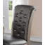 Ensemble de 2 chaises d'appoint luxueuses en bois argenté / polyuréthane revêtu de similicuir gris