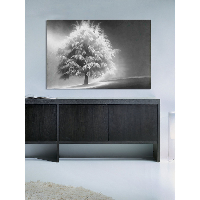 « lighted tree » par don schwartz, reproduction d’art sur toile tendue, 40 po x 60 po