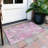 Machine Washable Indoor/Outdoor Xhevrie Pink Rug-988384996