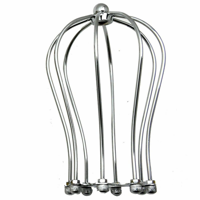 17cm H Metal Lamp Shade, Chrome