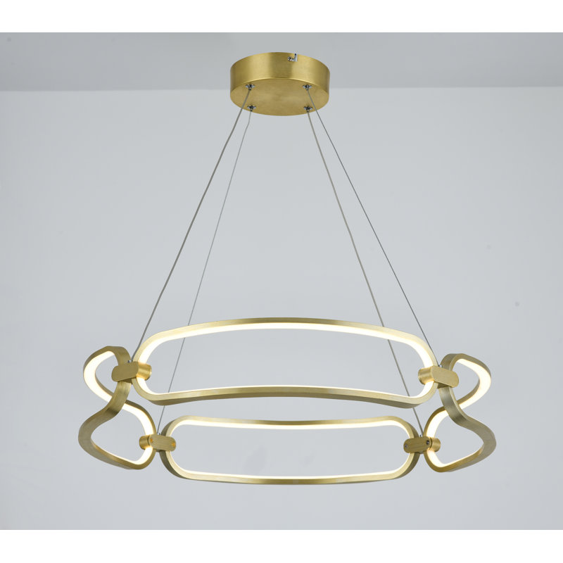 Hillam 1 - Light Gold LED Geometric Pendant