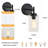  Alacam 1 - Light Bath Sconce Wall Light with Glass Shade, Black Glass Wall Sconces for Toilet, Hallway, Staircase, Living Room, Bathroom Dining Room-10.2'' H X 3.93'' W-690735004