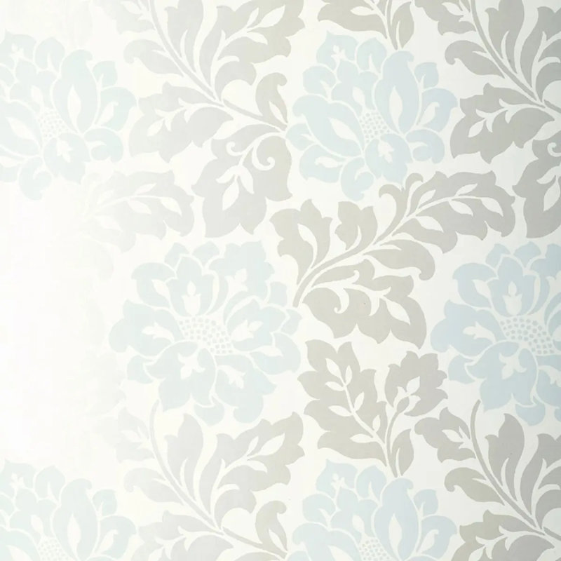 Saraceno Damask Wallpaper, Aquamarine
