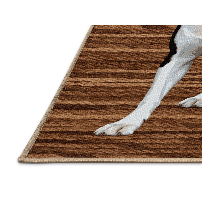  Tapis lavable Dogo Argentino, Rectangulaire 8 pi x 12 pi