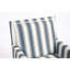Fauteuil d'appoint de salon en rayures bleues et blanches, fauteuil rétro avec garniture cloutée, revêtement en lin rayé confortable, garniture pour la chambre, confortable