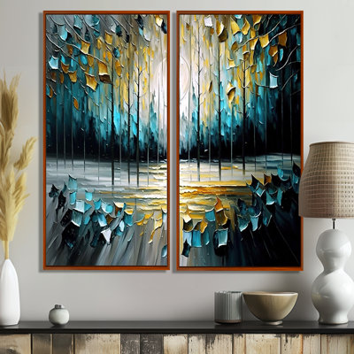Abstrait nature arbres II - décoration murale moderne