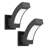Alekss Outdoor Wall Sconce LED Wall Mount Exterior Light Fixture for Porch Front Door Garden-2061156902