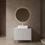 Meuble-lavabo de salle de bain avec lavabo, armoire de rangement autoportante avec 2 portes, lavabo rectangulaire en céramique et comptoir de Carrare