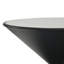 Liora Hourglass Shaped Black Metal Table & Glass Top